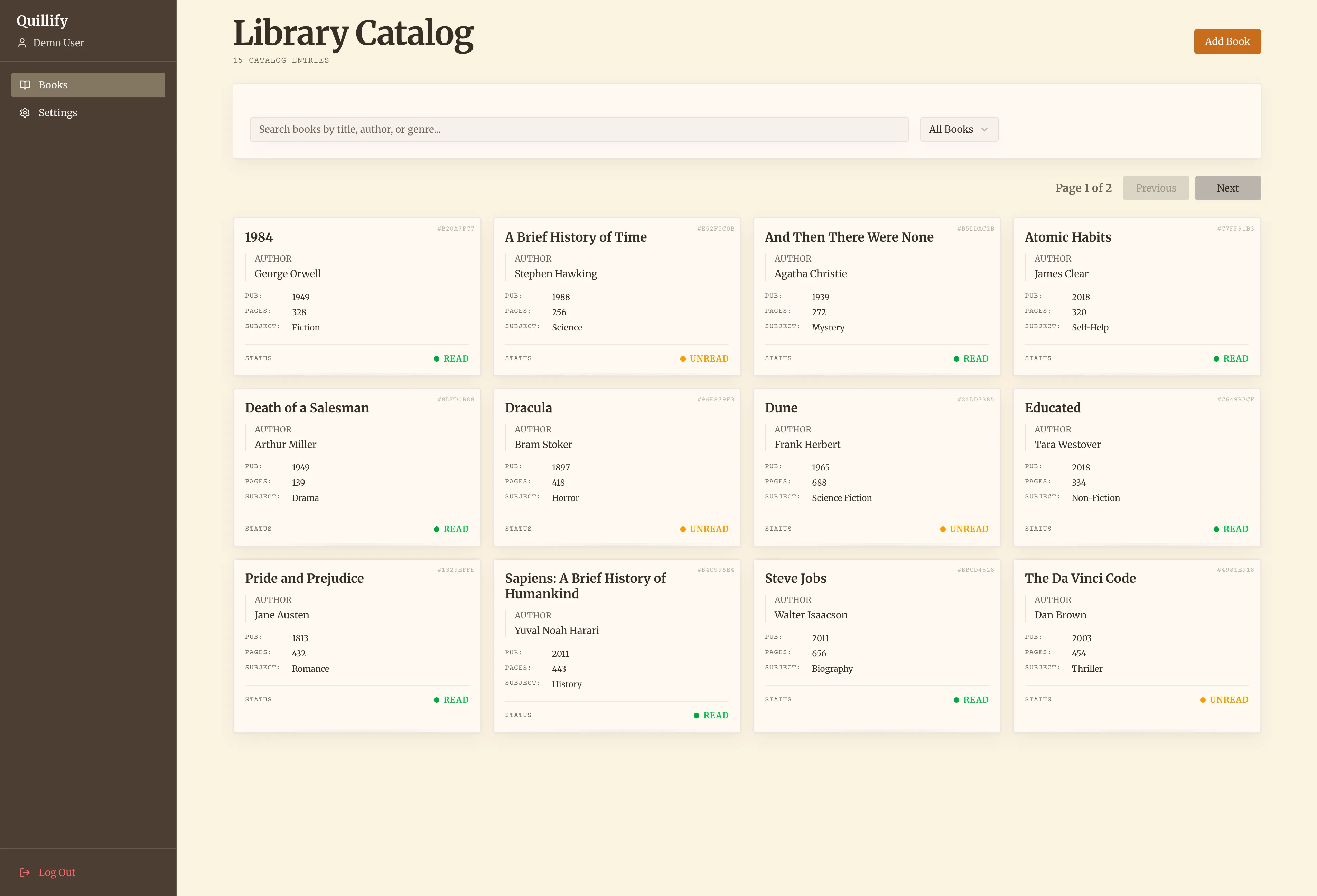 Quillify project screenshot